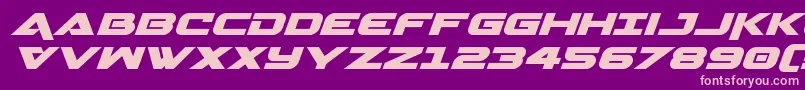 Geminaexpandital Font – Pink Fonts on Purple Background