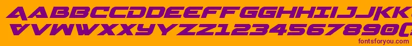 Geminaexpandital Font – Purple Fonts on Orange Background
