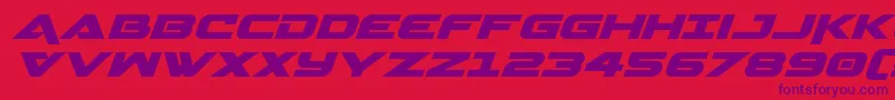 Geminaexpandital Font – Purple Fonts on Red Background