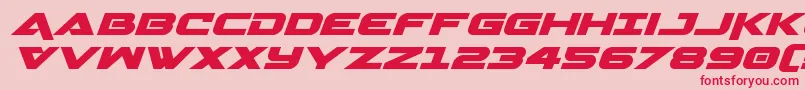 Geminaexpandital Font – Red Fonts on Pink Background