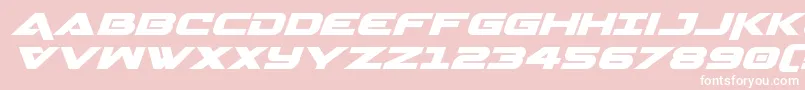 Geminaexpandital-Schriftart – Weiße Schriften auf rosa Hintergrund