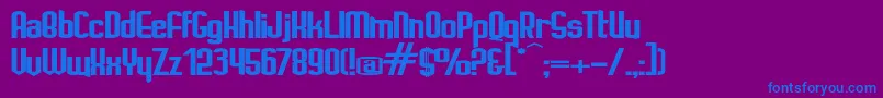IgnotoB Font – Blue Fonts on Purple Background