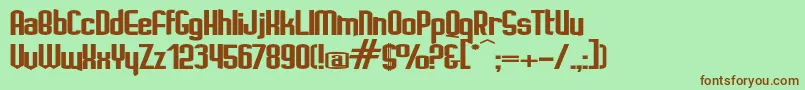 IgnotoB Font – Brown Fonts on Green Background