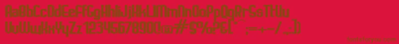 IgnotoB Font – Brown Fonts on Red Background
