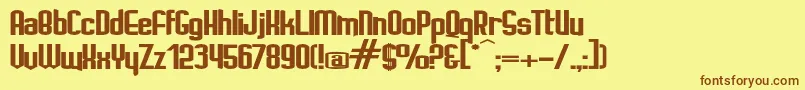 IgnotoB Font – Brown Fonts on Yellow Background