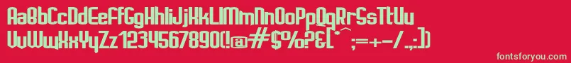 IgnotoB Font – Green Fonts on Red Background