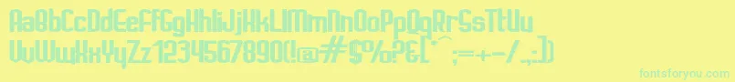 IgnotoB Font – Green Fonts on Yellow Background
