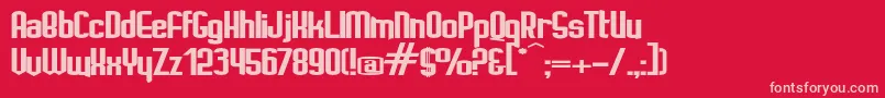 IgnotoB Font – Pink Fonts on Red Background