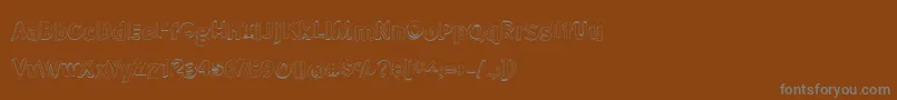 fuente MeatloafShadowOutline – Fuentes Grises Sobre Fondo Marrón