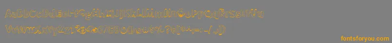 Police MeatloafShadowOutline – polices orange sur fond gris
