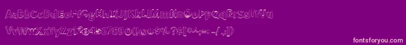 MeatloafShadowOutline Font – Pink Fonts on Purple Background