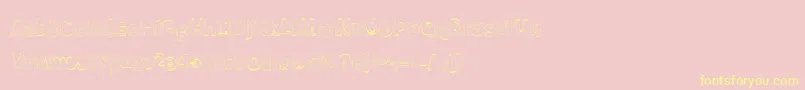 MeatloafShadowOutline Font – Yellow Fonts on Pink Background