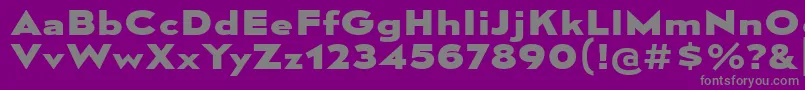 フォントMesmerizeExEb – 紫の背景に灰色の文字