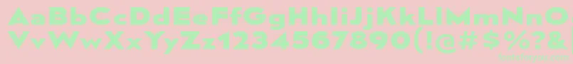 MesmerizeExEb Font – Green Fonts on Pink Background