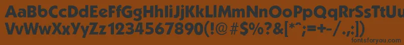 KoblenzserialXboldRegular Font – Black Fonts on Brown Background