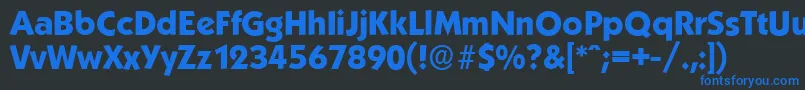 KoblenzserialXboldRegular Font – Blue Fonts on Black Background