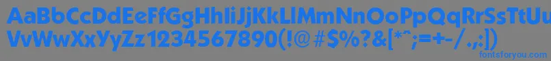 KoblenzserialXboldRegular Font – Blue Fonts on Gray Background