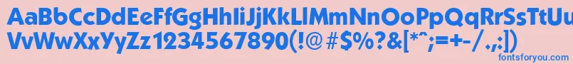 KoblenzserialXboldRegular Font – Blue Fonts on Pink Background