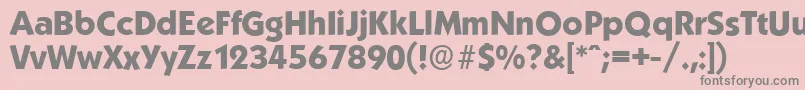 KoblenzserialXboldRegular Font – Gray Fonts on Pink Background