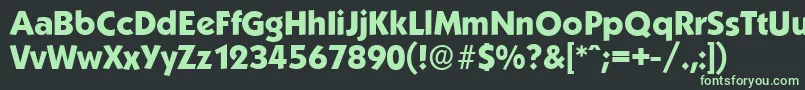 KoblenzserialXboldRegular Font – Green Fonts on Black Background