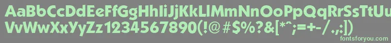 KoblenzserialXboldRegular Font – Green Fonts on Gray Background
