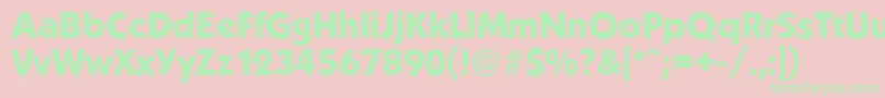 KoblenzserialXboldRegular Font – Green Fonts on Pink Background