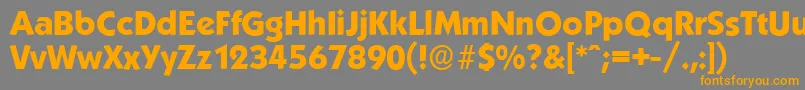KoblenzserialXboldRegular Font – Orange Fonts on Gray Background