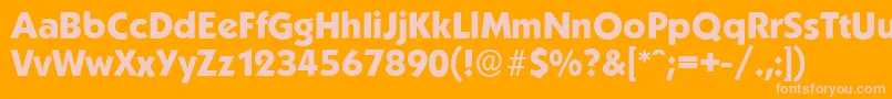KoblenzserialXboldRegular Font – Pink Fonts on Orange Background