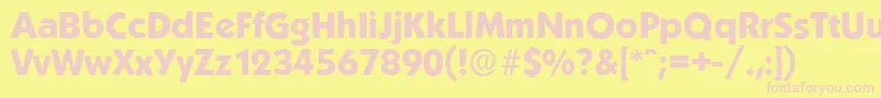 KoblenzserialXboldRegular Font – Pink Fonts on Yellow Background