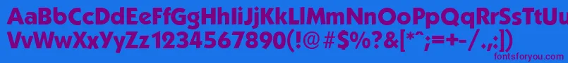 KoblenzserialXboldRegular Font – Purple Fonts on Blue Background