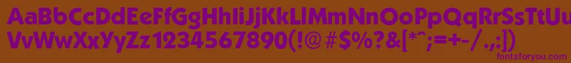 KoblenzserialXboldRegular Font – Purple Fonts on Brown Background