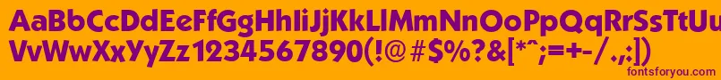 KoblenzserialXboldRegular Font – Purple Fonts on Orange Background