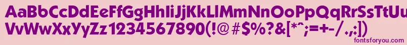 KoblenzserialXboldRegular Font – Purple Fonts on Pink Background