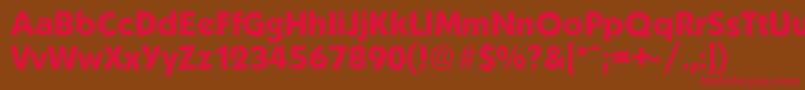 KoblenzserialXboldRegular Font – Red Fonts on Brown Background