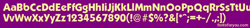 KoblenzserialXboldRegular Font – Yellow Fonts on Purple Background
