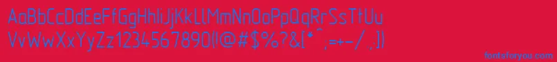 GostTypeA-fontti – siniset fontit punaisella taustalla