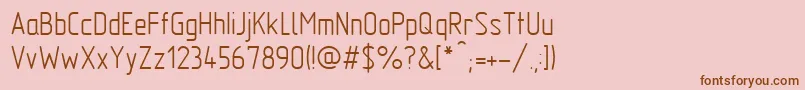 GostTypeA Font – Brown Fonts on Pink Background