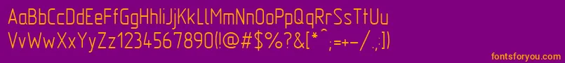 GostTypeA Font – Orange Fonts on Purple Background