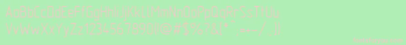 Fonte GostTypeA – fontes rosa em um fundo verde
