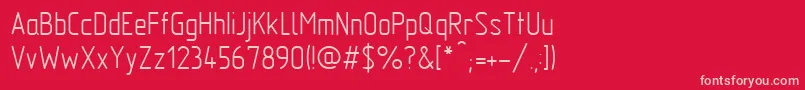 GostTypeA Font – Pink Fonts on Red Background