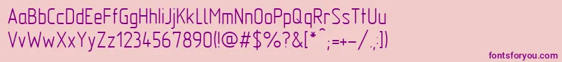 GostTypeA-Schriftart – Violette Schriften auf rosa Hintergrund