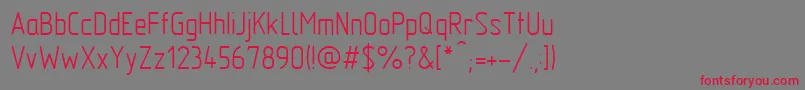 GostTypeA Font – Red Fonts on Gray Background