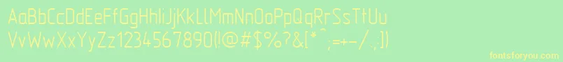 GostTypeA Font – Yellow Fonts on Green Background