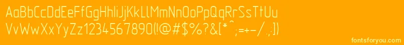 GostTypeA Font – Yellow Fonts on Orange Background