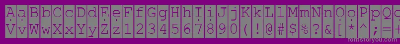 フォントReadhi – 紫の背景に灰色の文字