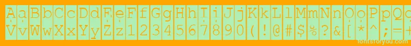 Readhi Font – Green Fonts on Orange Background