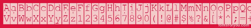 Readhi Font – Pink Fonts on Red Background