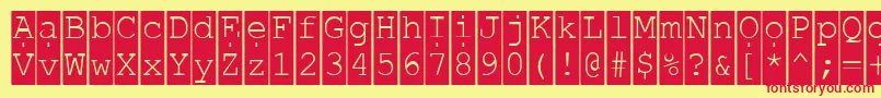 Readhi Font – Red Fonts on Yellow Background