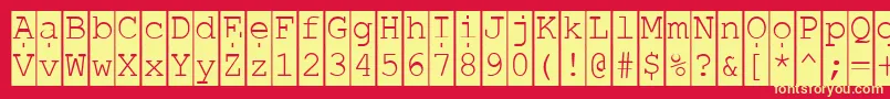 Readhi Font – Yellow Fonts on Red Background