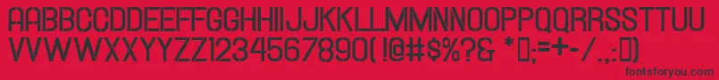 HallandaleStencilBoldJl Font – Black Fonts on Red Background